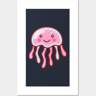 Cotton Candy Jellyfish Minimal Posters and Art